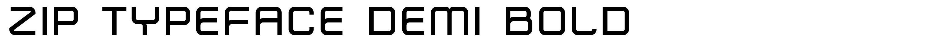 Zip Typeface Demi Bold